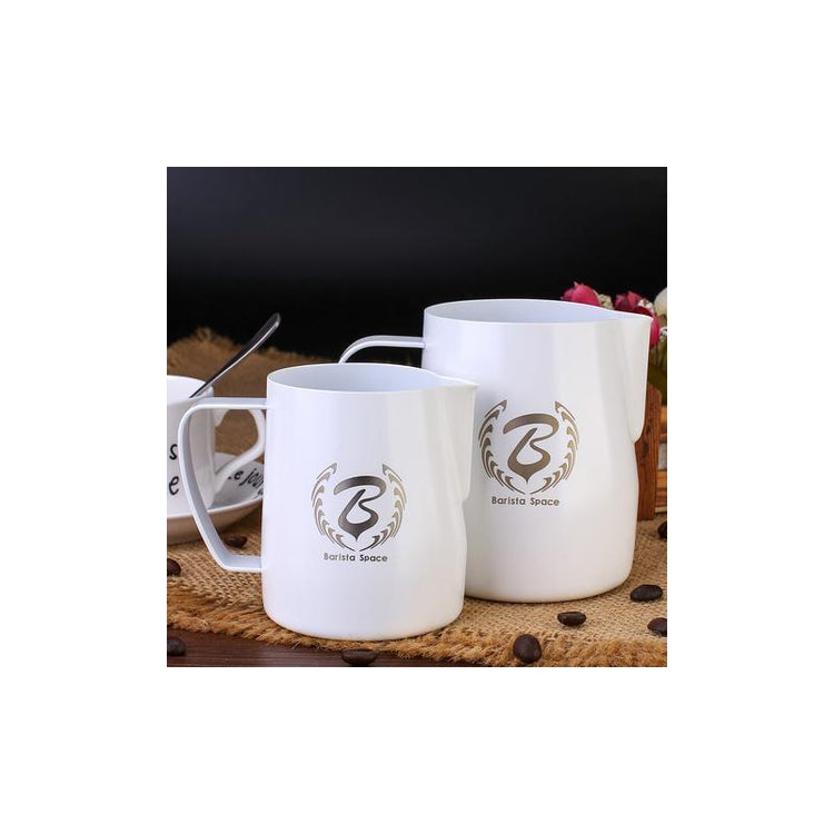 Barista Space Milk Jug Teflon, oțel inoxidabil, 350 ml, alb
